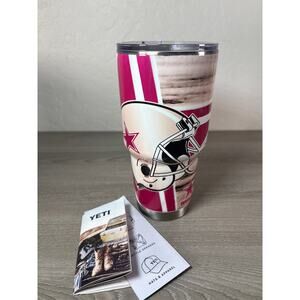 Yeti Rambler 30oz Tumbler NFL Football Cowboys Helmet Design Stainless Steel Lid
